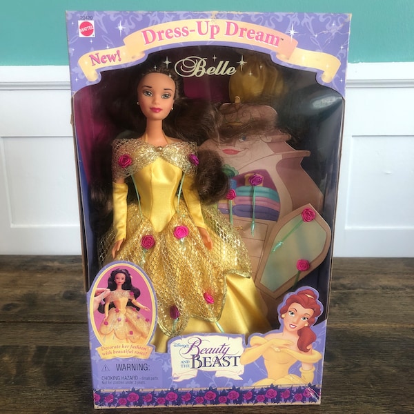 1998 Vintage Beauty & The Beast “Dress up Belle” Barbie *MIB*