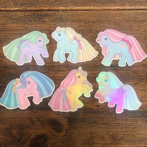 6 Pack Perfume Puff Holographic Pony Sticker Pack~MLP inspired~