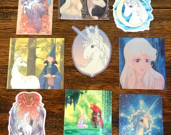 Vintage Style Holographic The Last Unicorn Inspired Stickers! *YOU CHOOSE*