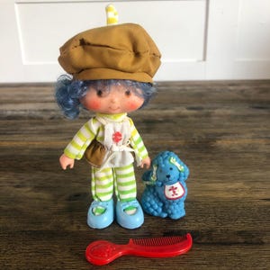 Vintage Strawberry Shortcake Crepe Suzette Doll w/Eclair the Poodle! *RARE-HTF-MINTY*