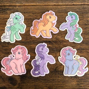 6 Pack Holographic Earth Pony Sticker Pack~MLP inspired~
