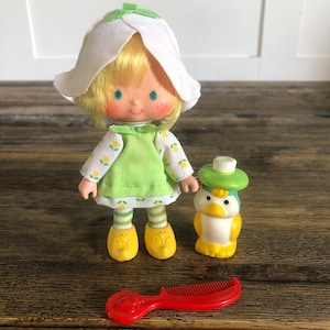 Vintage Strawberry Shortcake Mint-tulppop met Marsh the Mallard! *ZELDZAAM-HTF-MINTY*