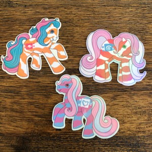 3 Pack Holographic Colorswirl Pony Sticker Pack~MLP inspired~