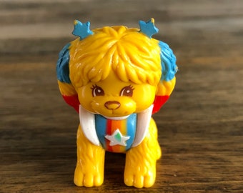 Figurine vintage en PVC Rainbow Brite des années 80 « Puppy Brite » ! *RARE-HTF*