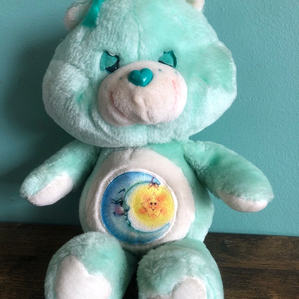 Vintage 80’s Care Bear “Bedtime Bear” Plush *VERY RARE-HTF*