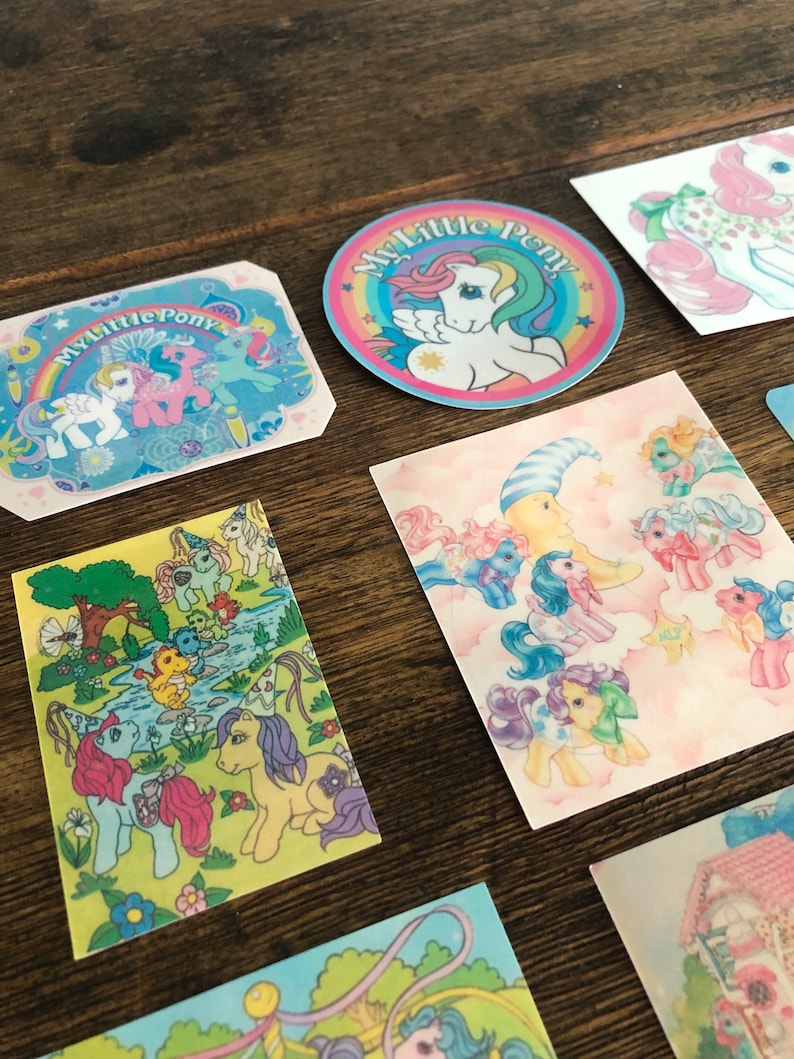 Vintage Style Holographic My Little Pony Inspired Stickers YOU CHOOSE 1 image 2
