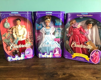 ディズニー レトロフィギュア 6体セット ヴィンテージ ヴィンテージ「シンデレラ、プリンス・チャーミング人形、継母の