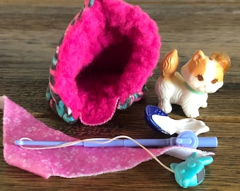 Lot Kenner Petshop - Mallette Boutique Avec Figurines Et Accessoires Vintage 90