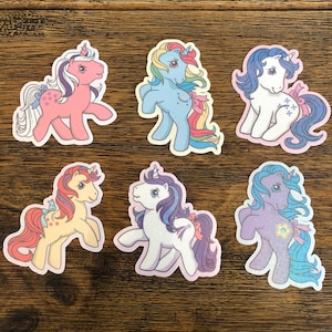 6 Pack Holographic Pony Sticker Pack~MLP inspired~