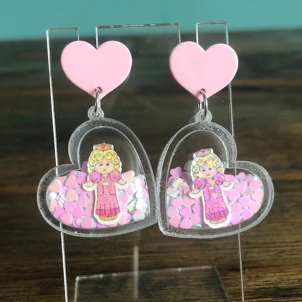 Handgemaakte Polly Pocket geïnspireerde acryl oorbellen!