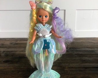 vintage Mattel Lady Lovely Locks Doll Enchanted Island « Maiden Golden Waves » * RARE-HTF-COMPLETE *