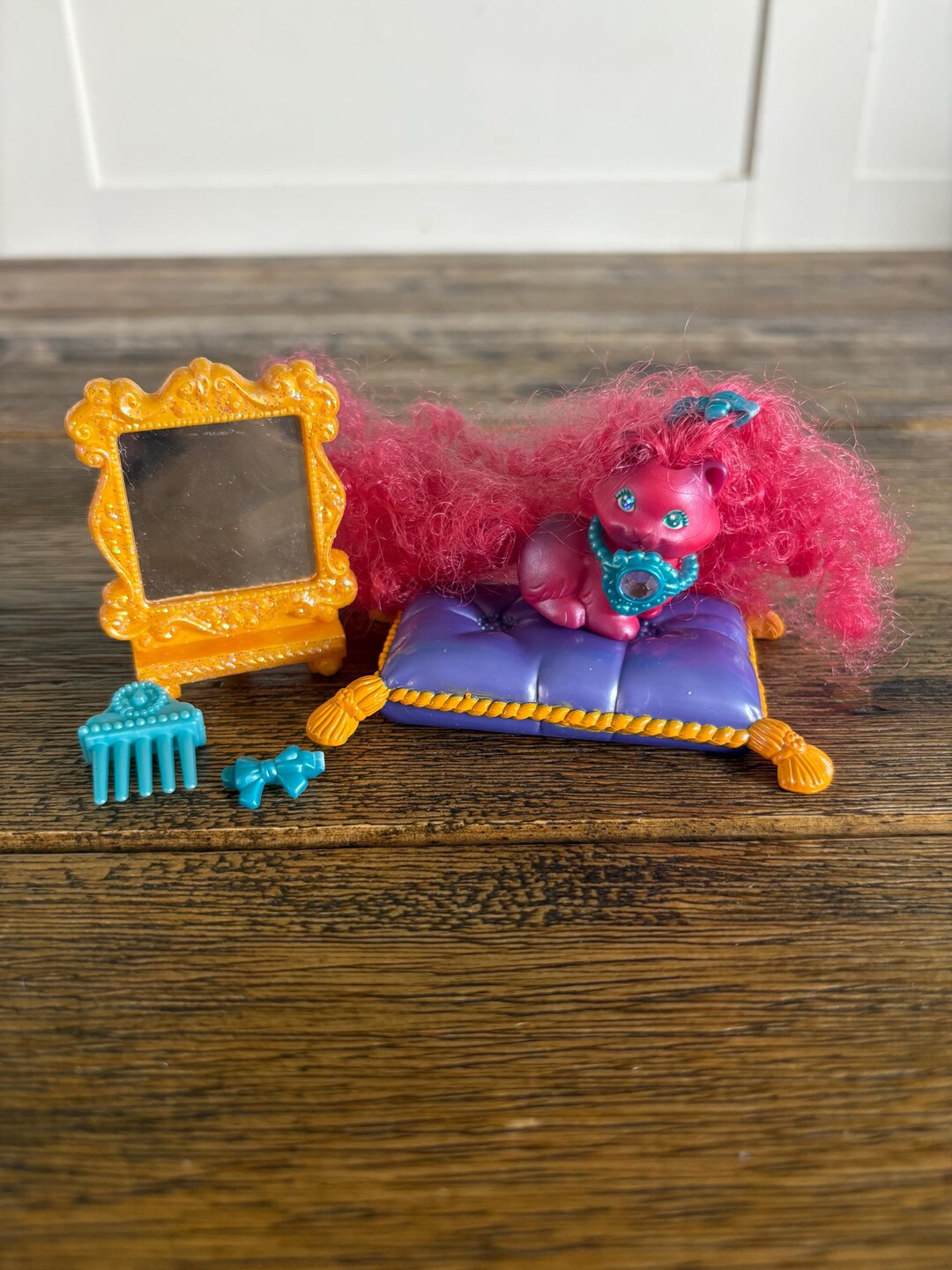 Vintage 1993 Kenner Littlest Pet Shop Dazzling Hair Pets “tickled