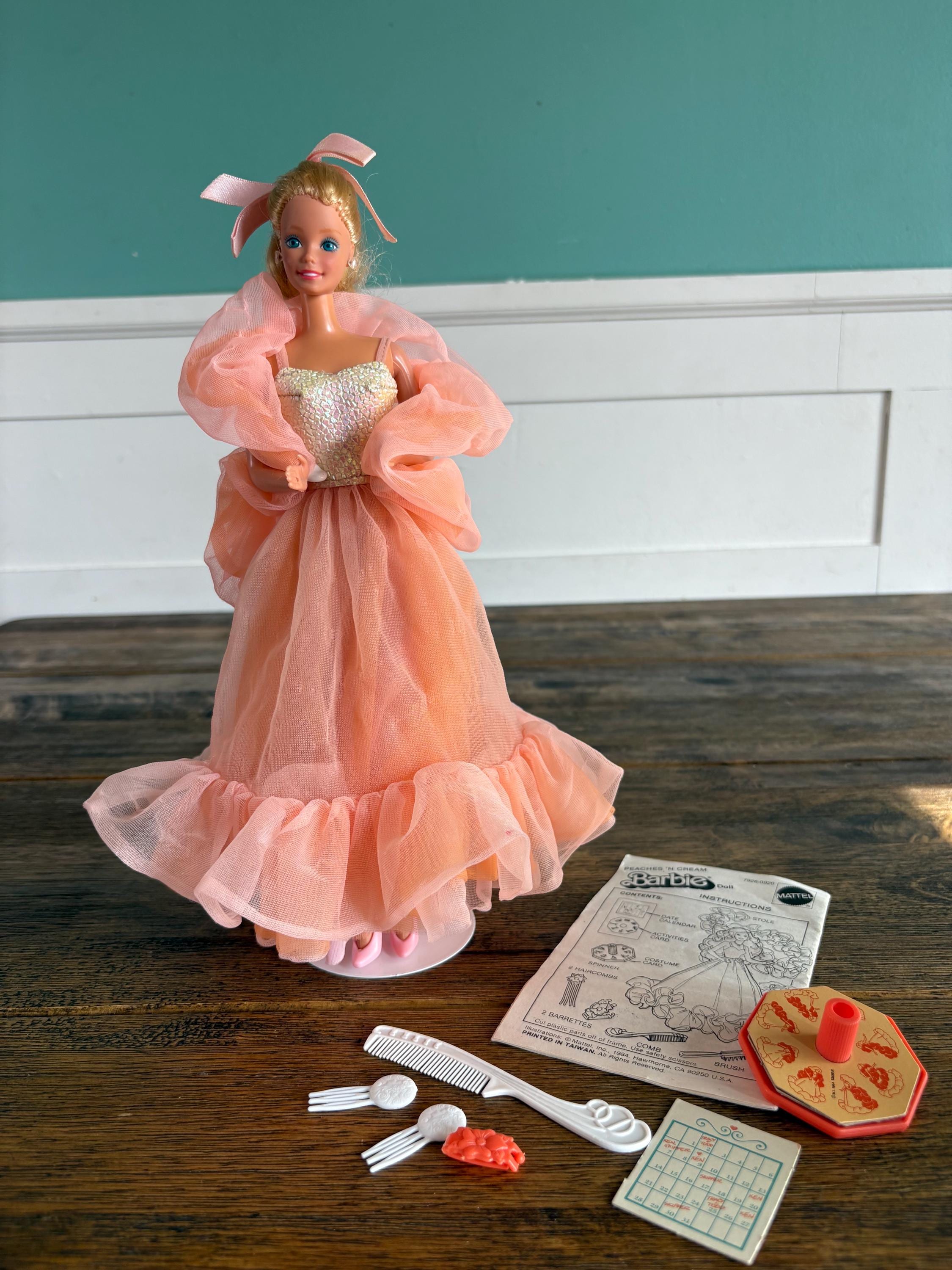 1984 Peaches N' Cream Barbie Doll - Etsy