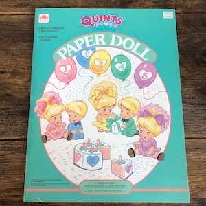 Vintage 90’s Tyco Quints Paper Dolls *HTF-RARE*