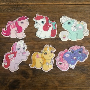 6 Pack Valentine Heart Holographic Newborn Pony Sticker Pack~MLP inspired~