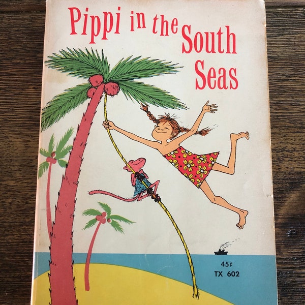 Vintage 60’s Pippi Longstocking “Pippi in the South Seas” Book! *RARE-HTF*