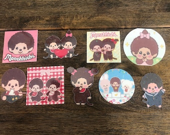 Vintage Style Holographic Monchhichi Inspired Stickers! *YOU CHOOSE #1*