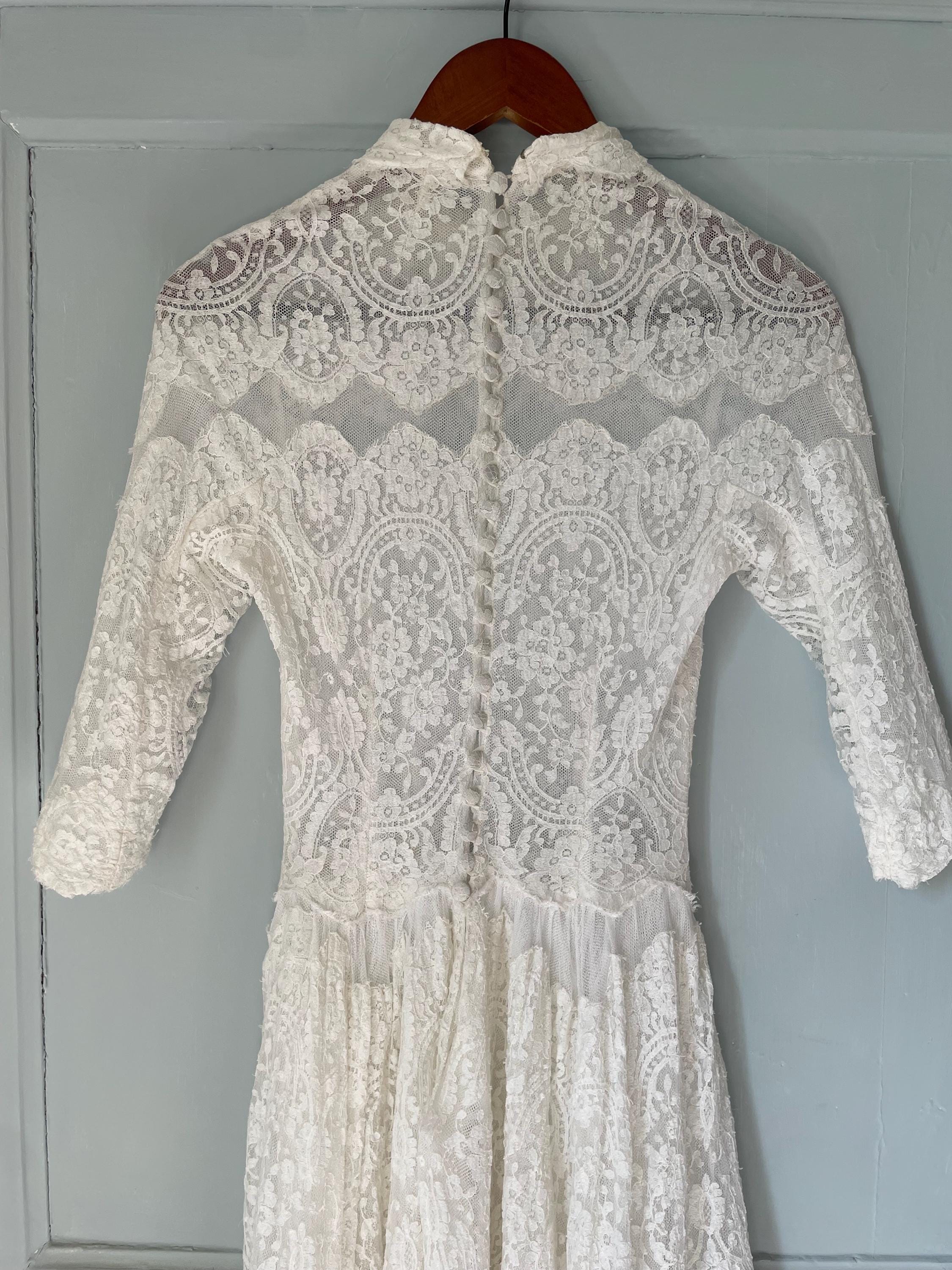 Handmade Layered Lace Up Gown