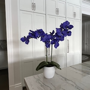Purple orchids, orchid decor, orchid arrangement, orchid flowers, silk orchids