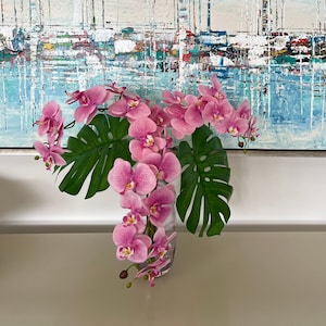 Orchid arrangement, pink orchids, real touch orchids, orchid flowers