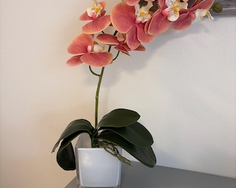 Orange Orchid Floral Arrangement, real touch orchids, orchid flowers