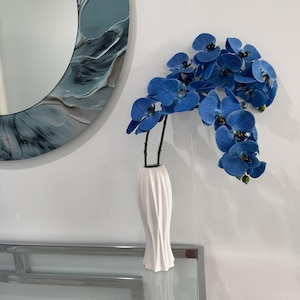 Orchids, real touch orchids, orchid arrangement, floral arrangement, blue orchids