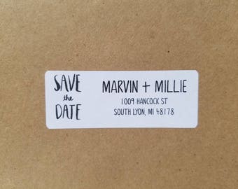 custom minimalist return address labels with modern minimalist etsy