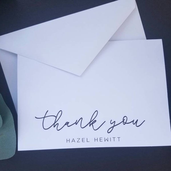 Custom Cardstock Thank You Cards Etsy
