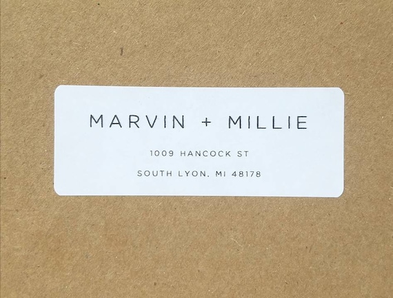 custom minimalist return address labels with modern minimalist etsy