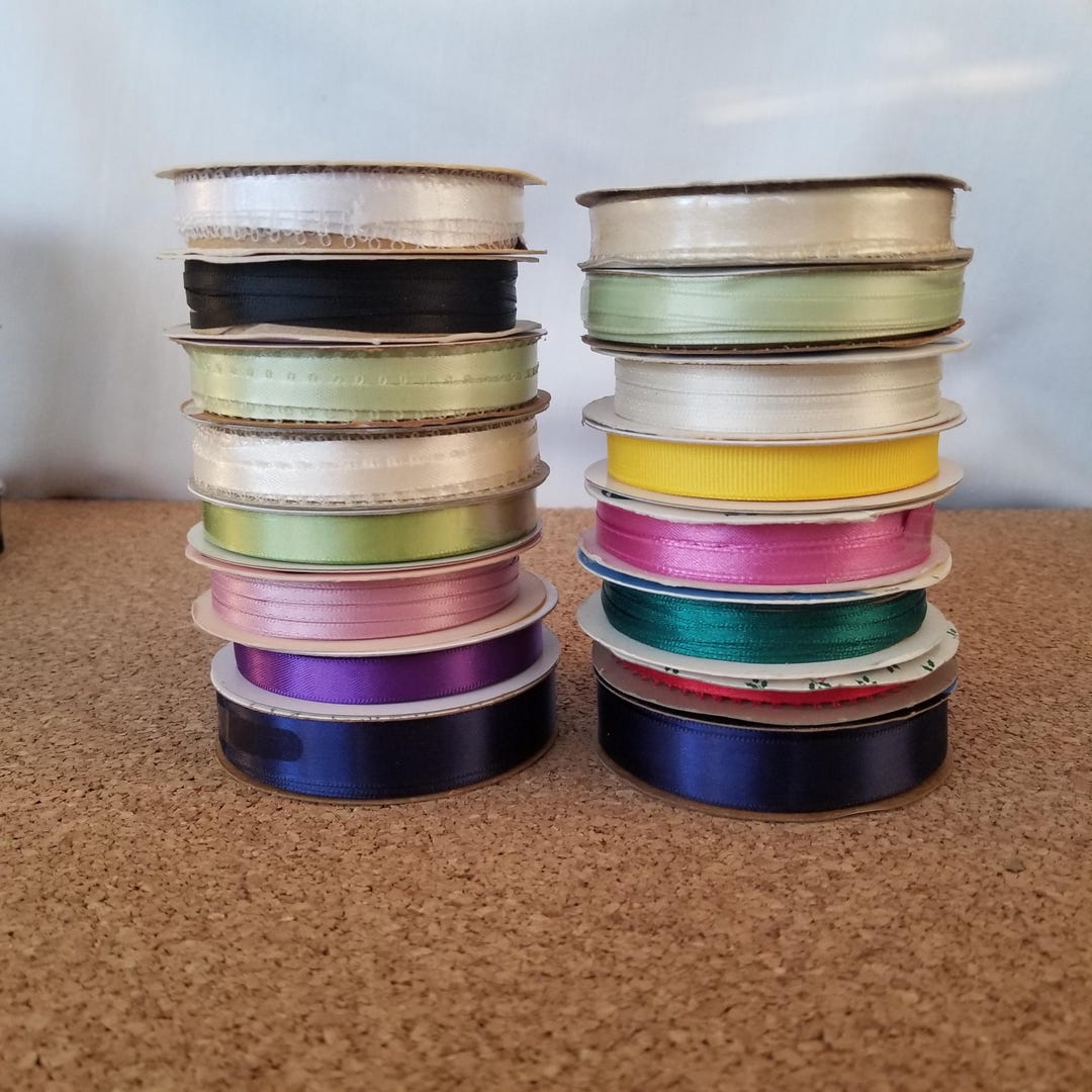 Ribbon Spool Bundle, Craft, Gift Wrap, Colorful Ribbons - Etsy