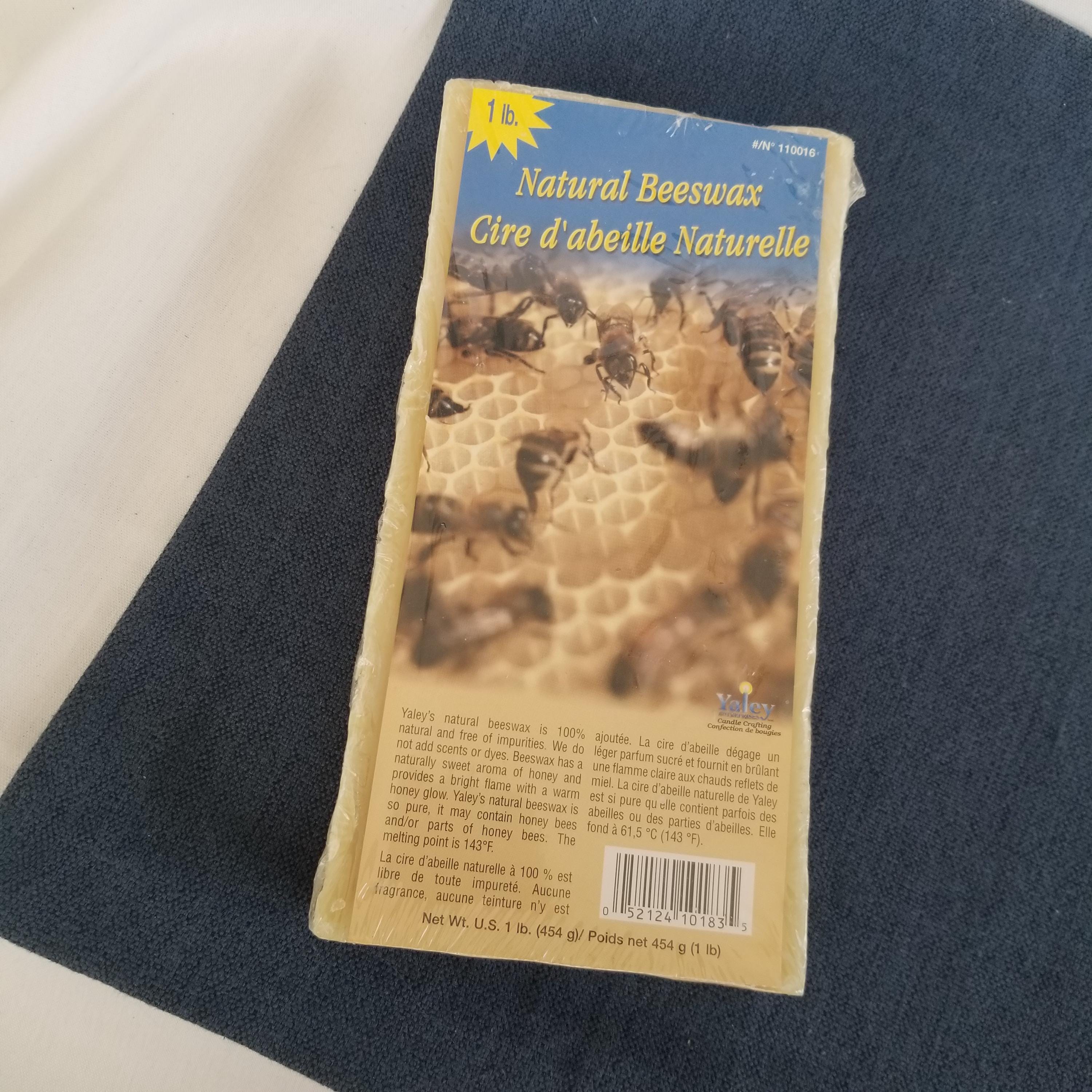 Yaley's Natural Golden Beeswax, 1 lb Block, Crafts