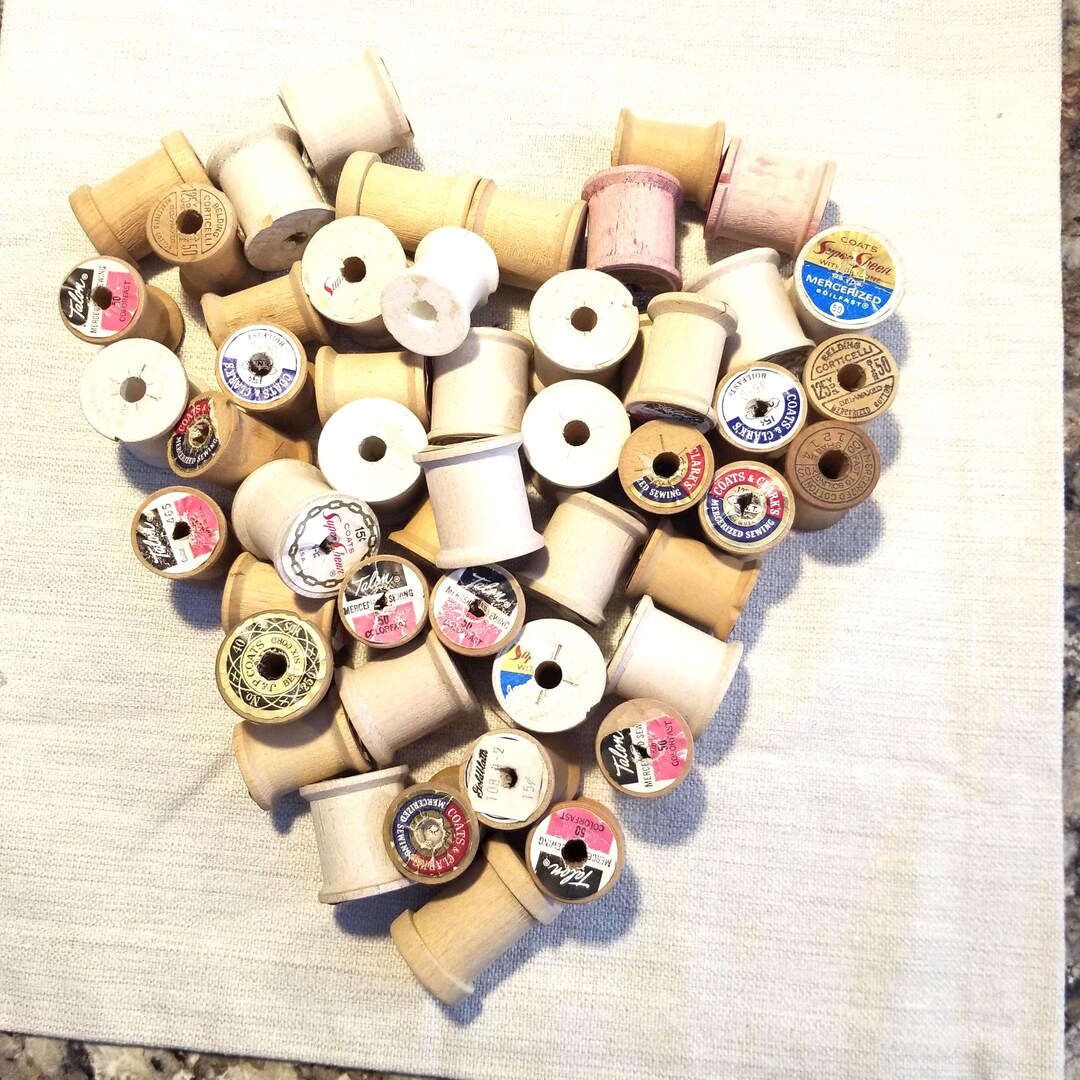 Lot of 50pcs Small Wooden Thread Spools for Crafting - Etsy