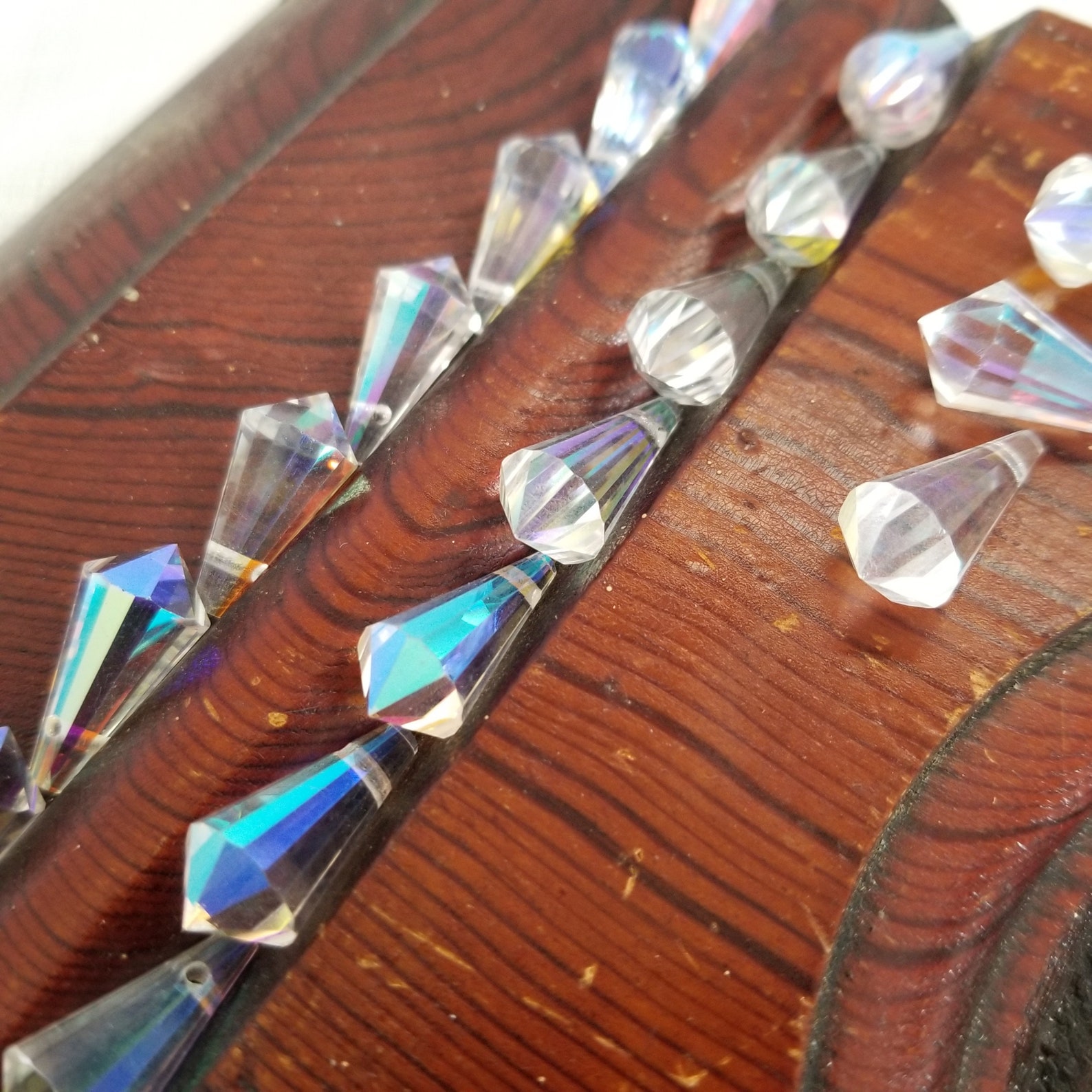 AB Crystal Drop Beads 18 x 9mm Drop Beads 20 Multifaceted Etsy