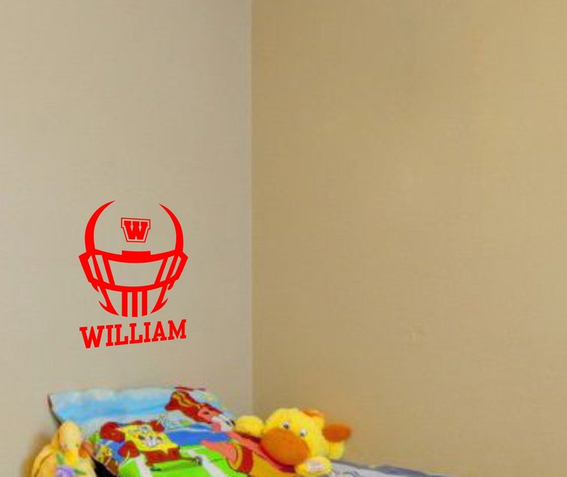 Boys Personalized Football Decal