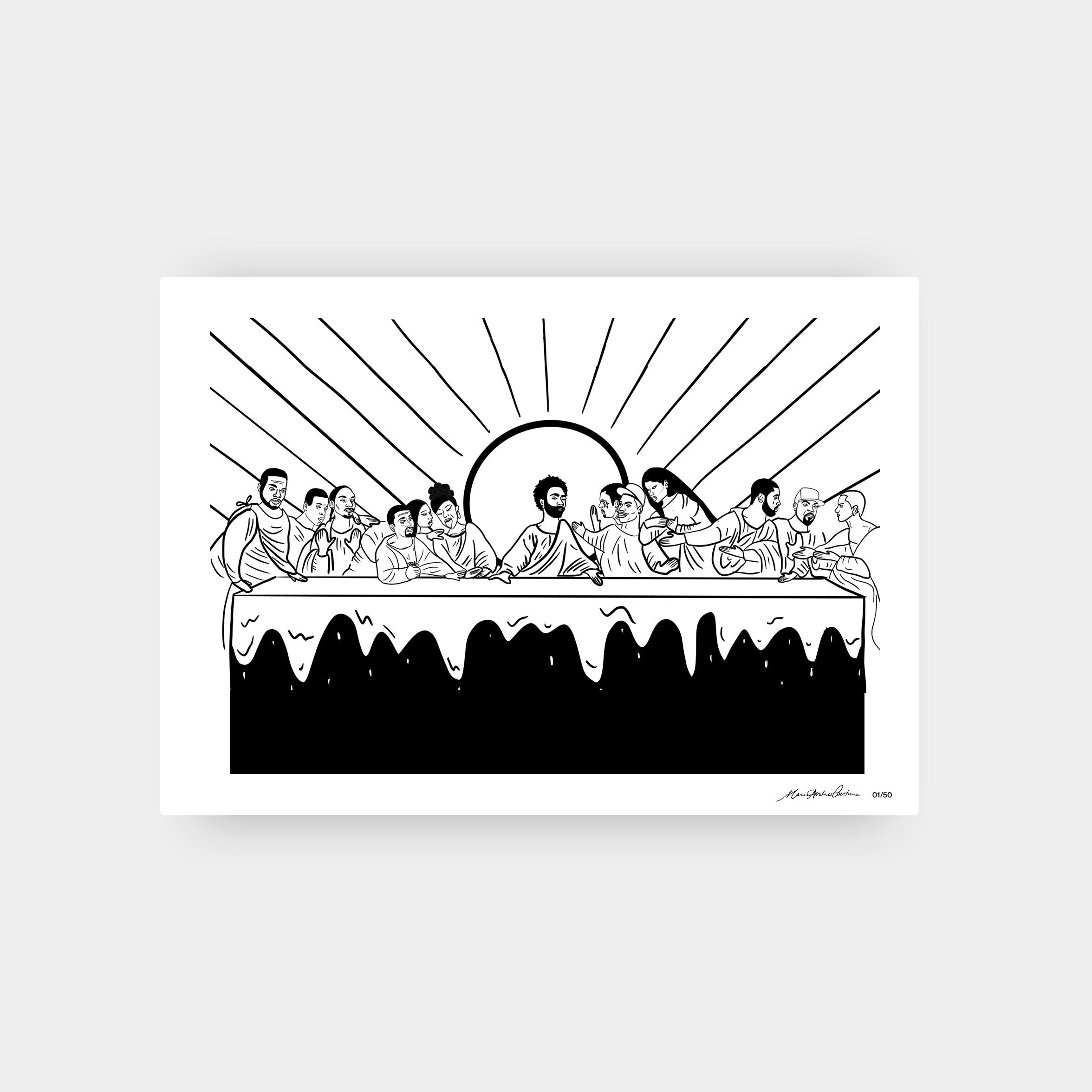 The Last Supper Rapper Edition Print Etsy