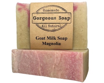 Magnolia Goat Milk Soap - All Natural Soap, Handmade Soap, Homemade Soap, Handcrafted Soap, Goat Milk Soap Bar Handmade, Magnolia Soaps Bar