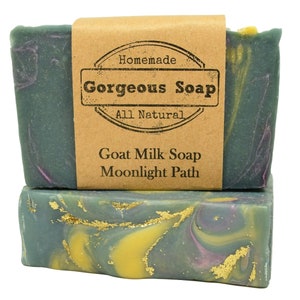 Moonlight Path Goat Milk Soap - All Natural Soap, Handmade Soap, Homemade Soap, Handcrafted Soap, Goat Milk Soap Bar Handmade, Soaps Bar