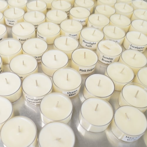 30 Pack Natural Soy Tealight Candles Aromatherapy Candle Etsy
