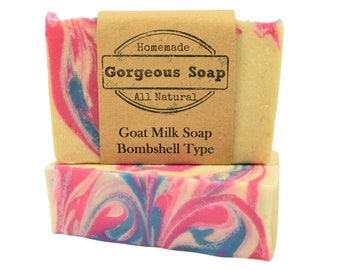 Bombshell Type Goat Milk Soap - All Natural Soap, Handmade Soap, Homemade Soap, Handcrafted Soap, Goat Milk Soap Bar Handmade, Soaps Bar