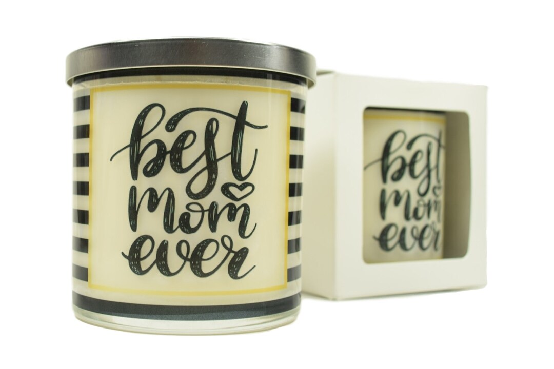 Best Mom Ever Candle - Natural Soy Candle, 12 Oz Glass Soy Candle, Gift ...