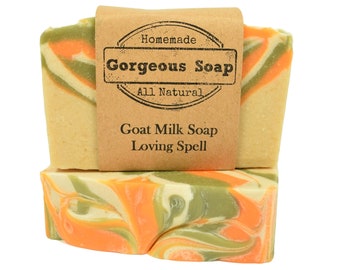 Loving Spell Goat Milk Soap - All Natural Soap, Handmade Soap, Homemade Soap, Handcrafted Soap, Goat Milk Soap Bar Handmade, Soaps Bar