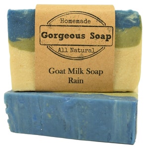 Rain Goat Milk Soap - All Natural Soap, Handmade Soap, Homemade Soap, Handcrafted Soap, Goat Milk Soap Bar Handmade, Soaps Bar