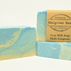 Hello Gorgeous Goat Milk Soap All Natural Soap, Handmade Soap, Homemade Soap, Handcrafted Soap, Goat Milk Soap Bar Handmade, Soaps Bar image 3