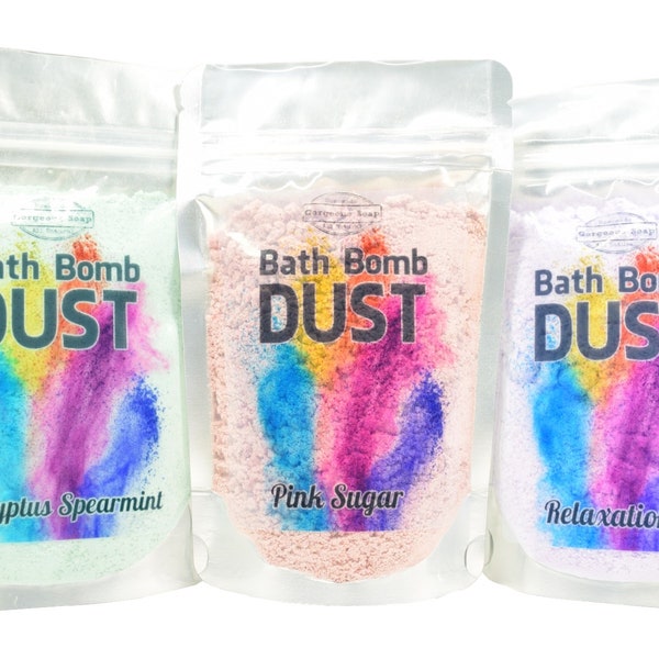Bath Bomb Dust - Bath Bomb, Bath Bomb Powder, Party Favor Gifts, Fizzy Dust, Bath Soak, Powdered Dust For Bath, Gift Ideas