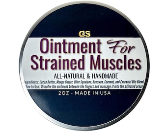 Ointment For Strained Muscles Warming Muscle Massage, Muscle Rub, Muscle Balm, Muscle Cream, Muscle Butter, Muscle Salve, Sore Muscle Relief