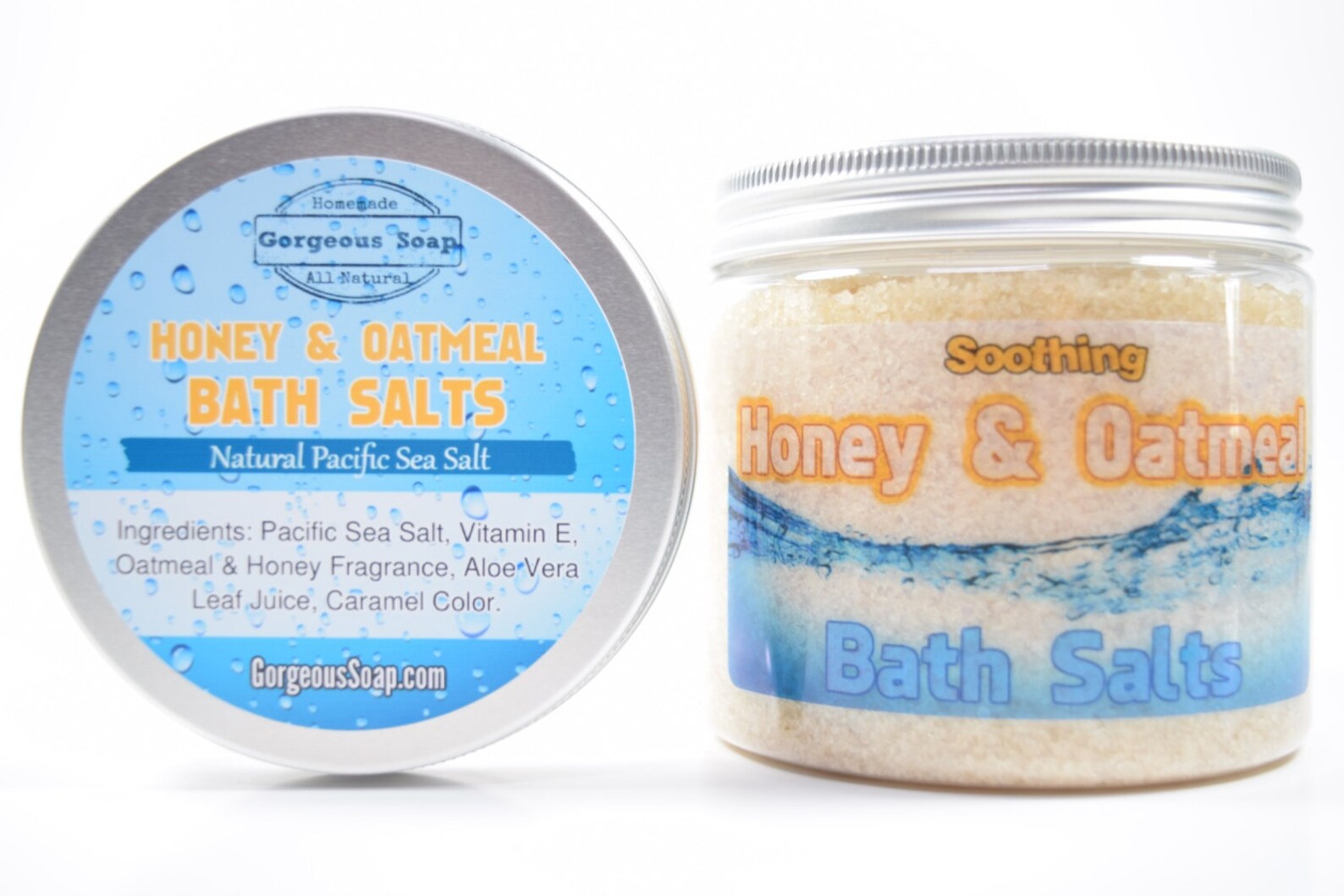 Honey & Oatmeal Bath Salts Bath Soaks Herbal Bath Salts in Etsy