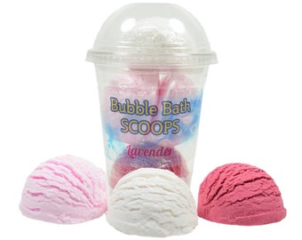 4 Bubble Bath Scoops, Bubble Bar, Ice Cream Scoops, Bubble Bath Bombs, Bubble Scoop, Bubble Truffle