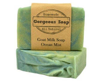 Ocean Mist Goat Milk Soap - All Natural Soap, Handmade Soap, Homemade Soap, Handcrafted Soap, Goat Milk Soap Bar Handmade, Soaps Bar