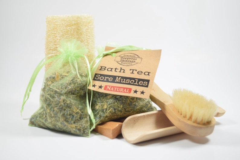 Sore Muscles Bath Tea Bag Tub Tea Floral Bath Soak Etsy