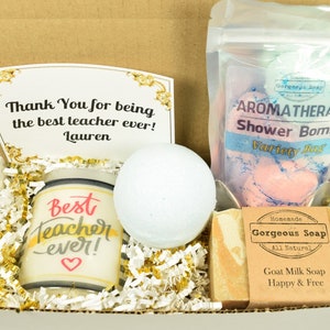 Custom Best Teacher Gift Box, Teacher Appreciation Gift, End of School Year Teacher Gift, Teacher Gift Basket, Teacher Gift Ideas, Gift Idea
